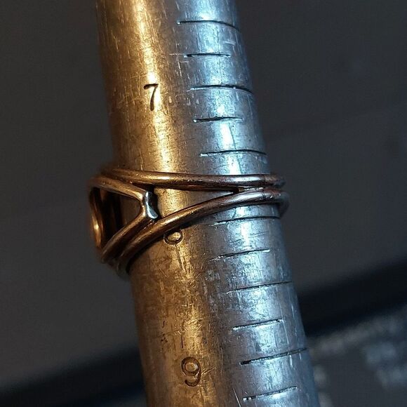 Vintage Bezel Set Mystic Topaz Oval Stone on Sterling Silver Ring Size 7.75 - Picture 7 of 8